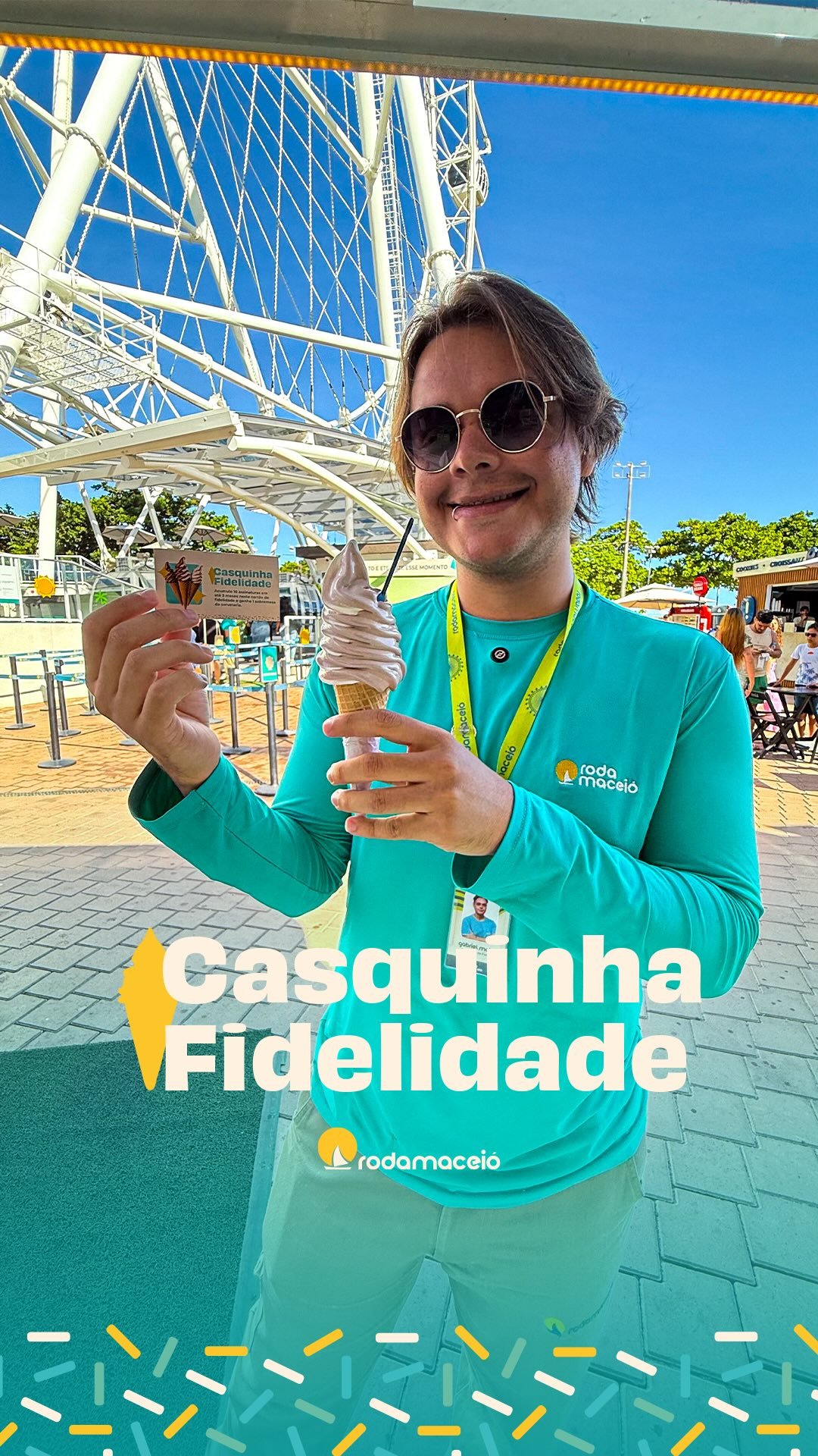 HOJE Ã‰ DIA DO SORVETE! E a Roda MaceiÃ³ resolveu comemorar do jeito certo. ðŸ‘€ A partir de hoje, tem Casquinha Fidelidade na Roda! â¤ï¸ðŸ¦ Uma novidade pra deixar seus momentos por aqui ainda mais gostosos. A promoÃ§Ã£o Ã© simples e o vÃ­deo explica tudinho. ðŸ‘† EntÃ£o jÃ¡ sabe: veio pra Roda, aproveita a vistaâ€¦